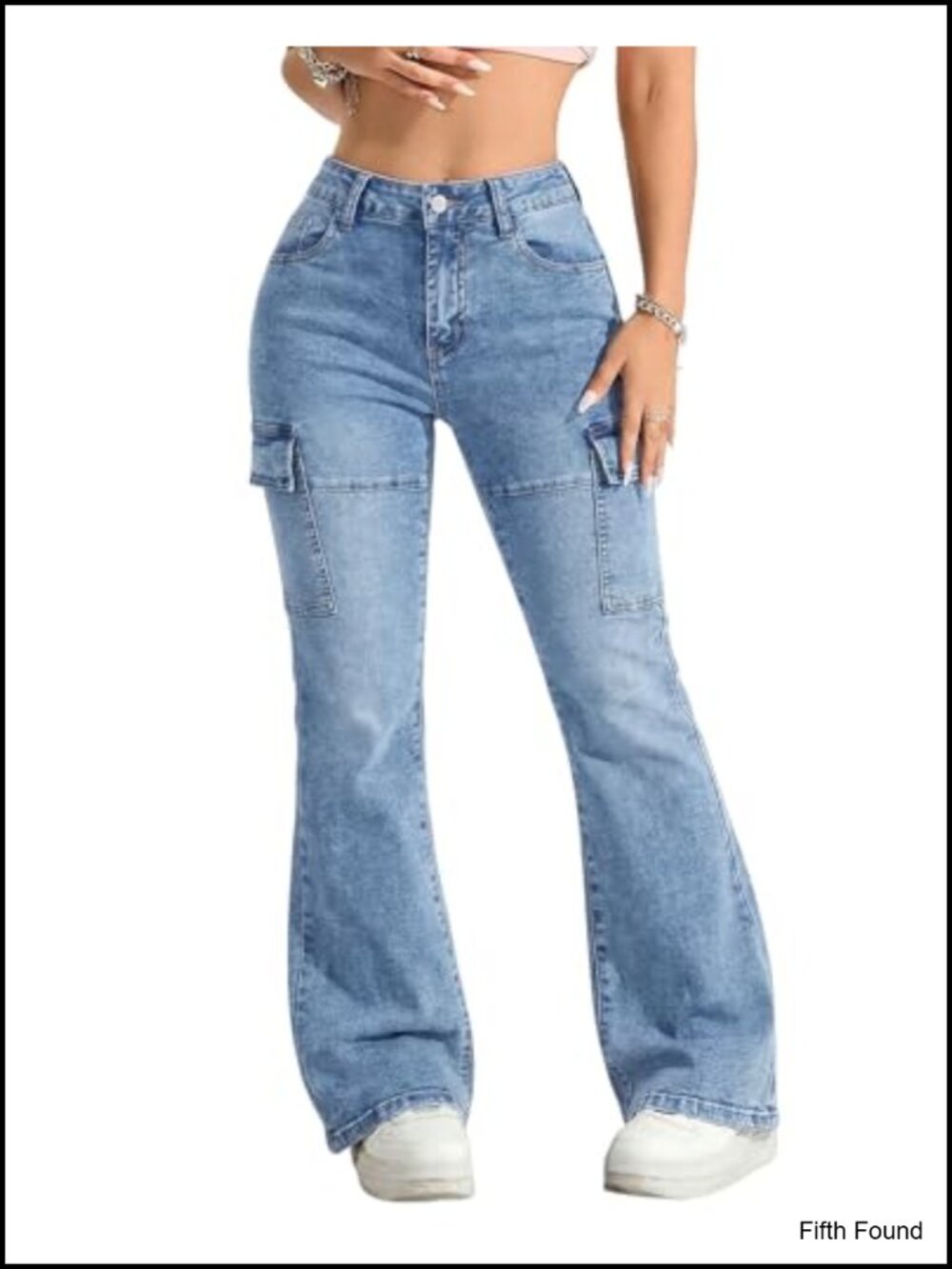 High Waisted Flare Jeans Stretchy Bell Bottom Denim Pants Y2K Streetwear